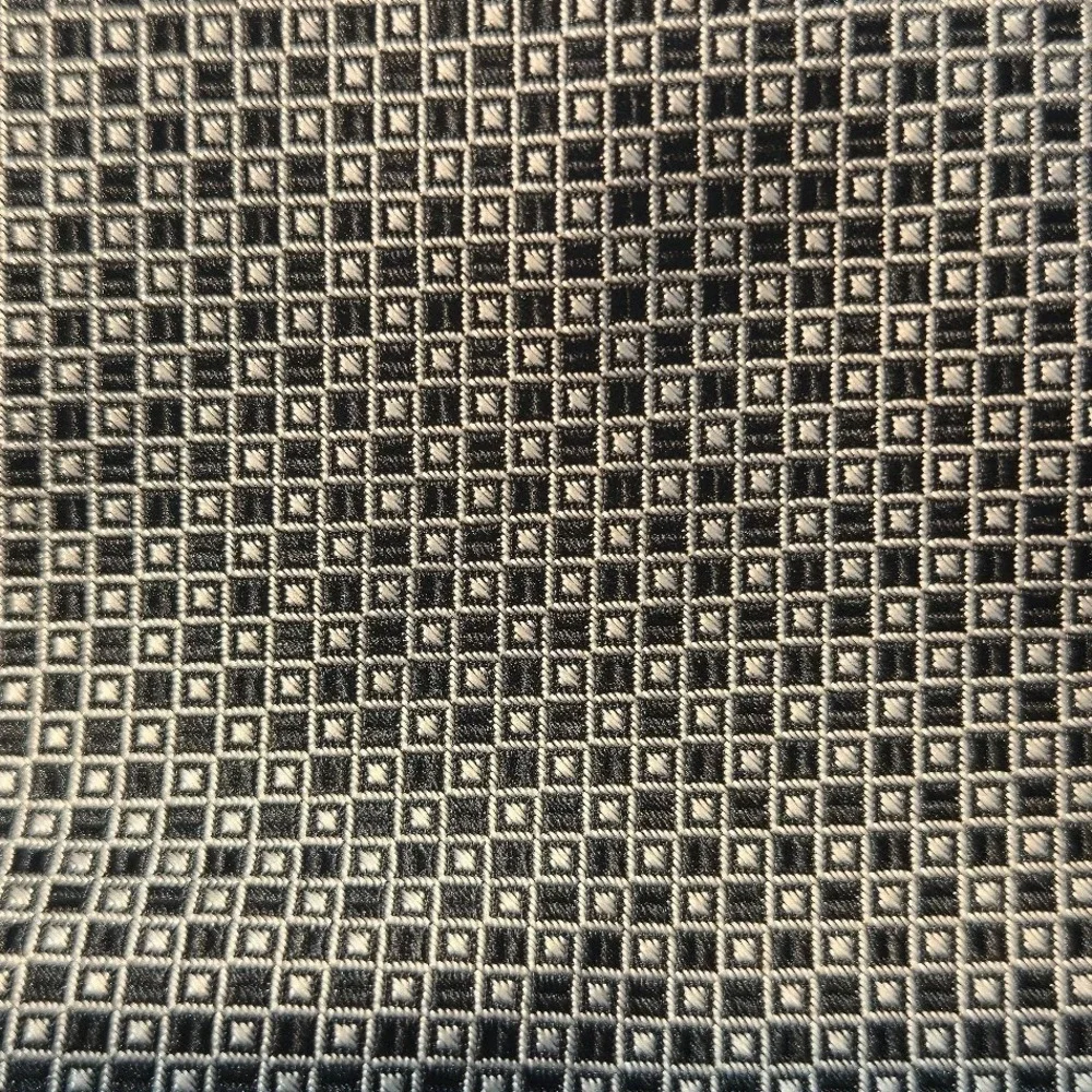 Tommy Hilfiger Brown Geometric Patterned 100% Silk Tie made in USA